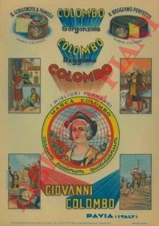 Gorgonzola. Reggiano. Marca Colombo.