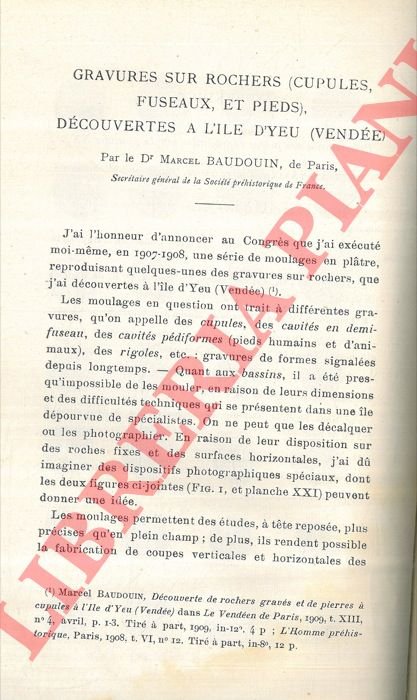 Gravures sur rochers (cupules, fuseaux, et pieds) , découvertes à …