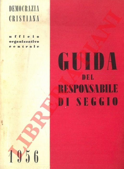 Guida del responsabile di seggio. 1956.
