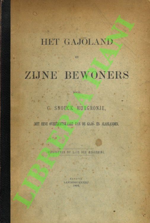 Het Gajoland en Zijne Bewoners. Met eene overzichtskaart van de …