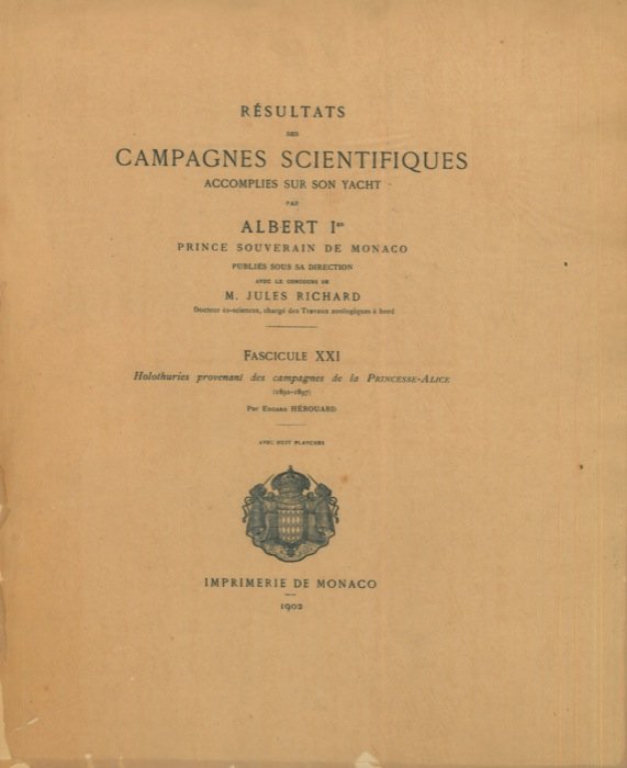 Holothuries provenant des Campagnes de la Princesse-Alice (1892-197). Fasc. XXI. | Immagine Gallery 2