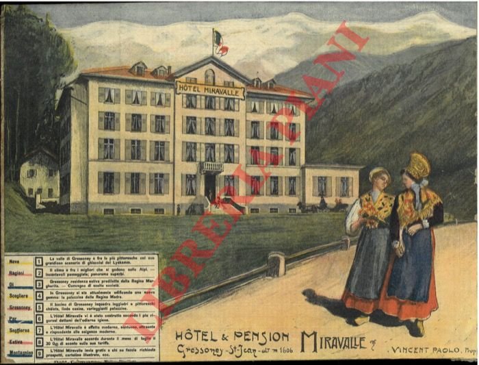 Hotel & Pension Miravalle. Gressoney St. Jean. Alt. 1606 mt.