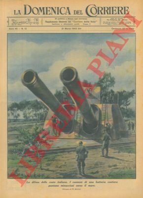 I cannoni di una batteria costiera italiana puntano minacciosi verso …