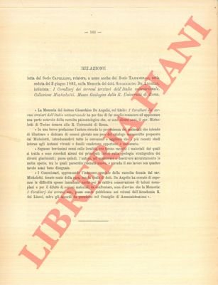 I Corallarj dei terreni terziari dell'Italia settentrionale. Collezione Michelotti. Museo …