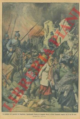 I guerrieri di Guglielmo, sgombrando Noyon, si traggono dietro a …