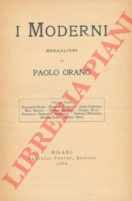I Moderni Medaglioni. Volume Primo. Emanuele Kant. Giacomo Leopardi. Carlo …