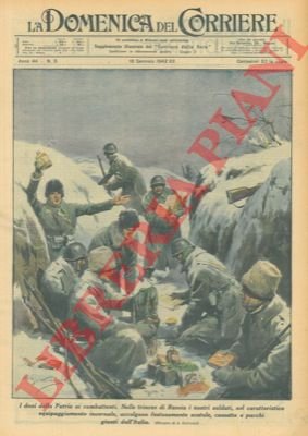 I nostri soldati, nelle trincee russe, mentre ricevono i rifornimenti …