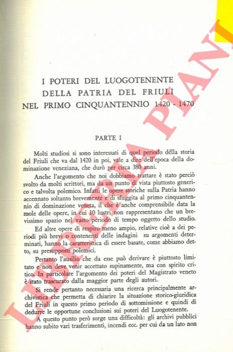 I poteri del Luogotenente della patria del Friuli nel primo …