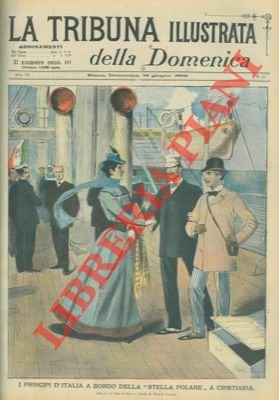 I Principi d'Italia a bordo della "Stella polare" a Cristania.
