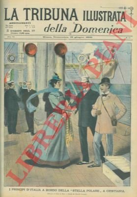 I Principi d'Italia a bordo della "Stella polare" a Cristania.