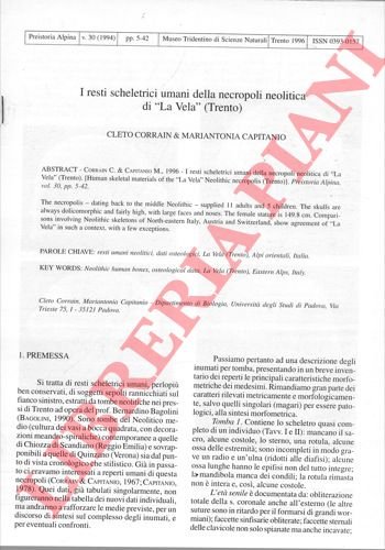 I resti scheletrici umani della necropoli neolitica di "La Vela" …