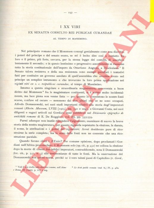 I XX viri ex senatus consulto rei publicae curandae al …