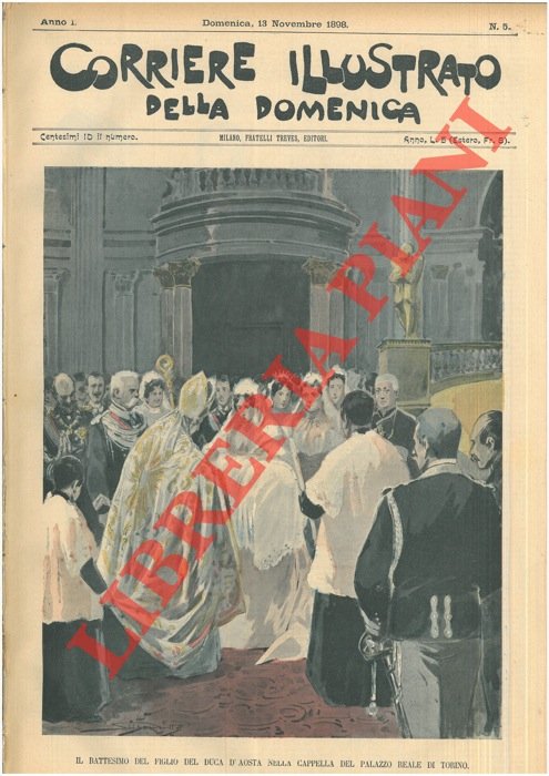 Il Battesimo del figlio del Duca d'Aosta nella cappella del …
