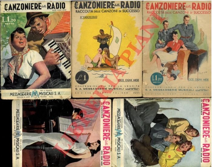 Il canzoniere della radio. Raccolta delle canzoni di successo.