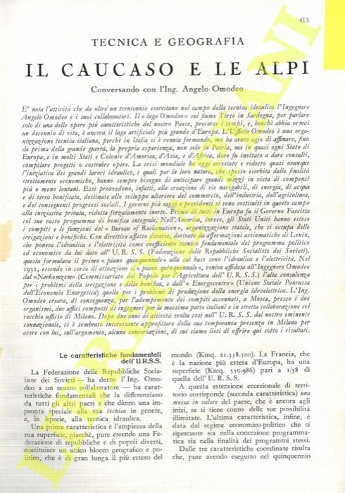 Il Caucaso e le Alpi. Asia Centrale Sovietica. Conversando con …