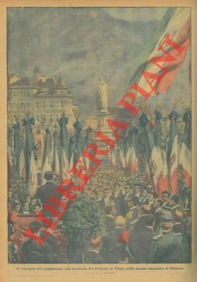 Il convegno dei combattenti nella piazza maggiore di Bolzano.