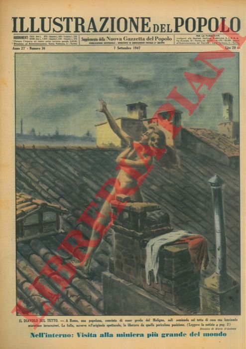 Il Diavolo sul tetto. A Roma, una popolana, convinta di …