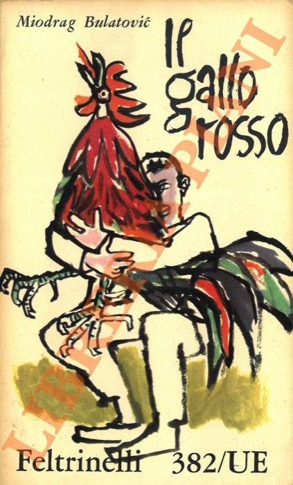 Il gallo rosso vola verso il cielo.
