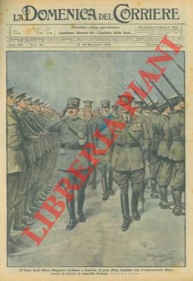 Il Generale Diaz passa in rivista la guardia d'onore.