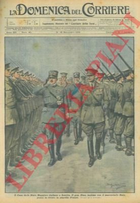 Il Generale Diaz passa in rivista la guardia d'onore.