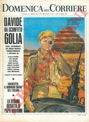 Il generale israeliano Moshe Dayan ha sconfitto Nasser.