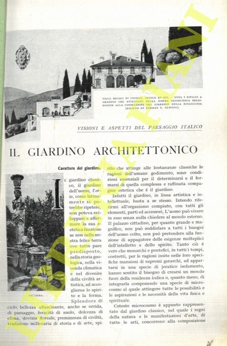 Il giardino architettonico.