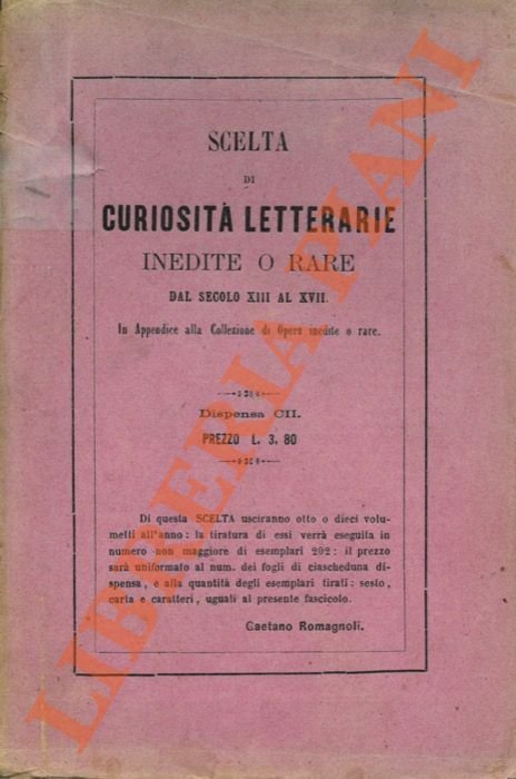 Il libro segreto. Pubblicato a cura di Carlo Gargiolli.