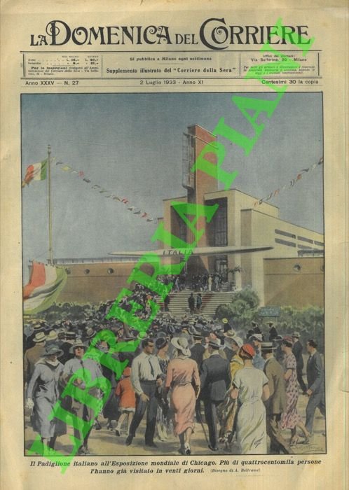 Il Padiglione italiano all'Esposizione mondiale di Chicago.