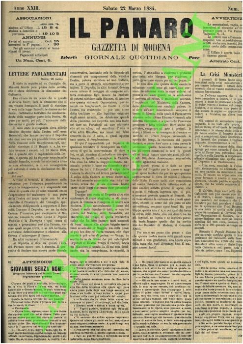Il Panaro. Gazzetta di Modena. Giornale quotidiano.