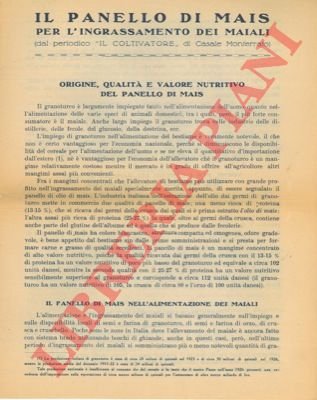 Il panello di mais per l'ingrassamento dei maiali