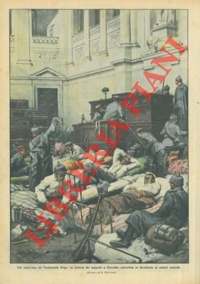 Il Parlamento belga trasformato in dormitorio per le truppe tedecshe.