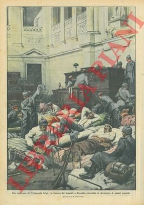 Il Parlamento belga trasformato in dormitorio per le truppe tedecshe.