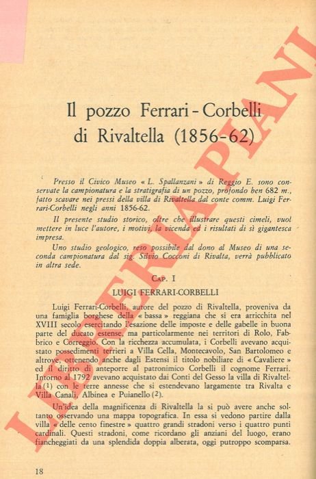 Il pozzo Ferrari-Corbelli di Rivaltella (1856-62) .