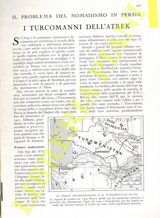 Il problema del nomadismo in Persia. I Turcomanni dell'Atrek. | Immagine Gallery 2