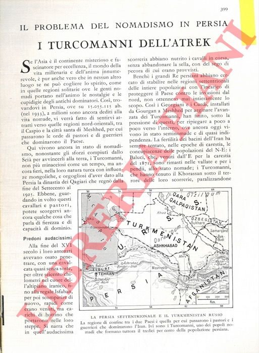 Il problema del nomadismo in Persia. I Turcomanni dell'Atrek. | Immagine Gallery 3