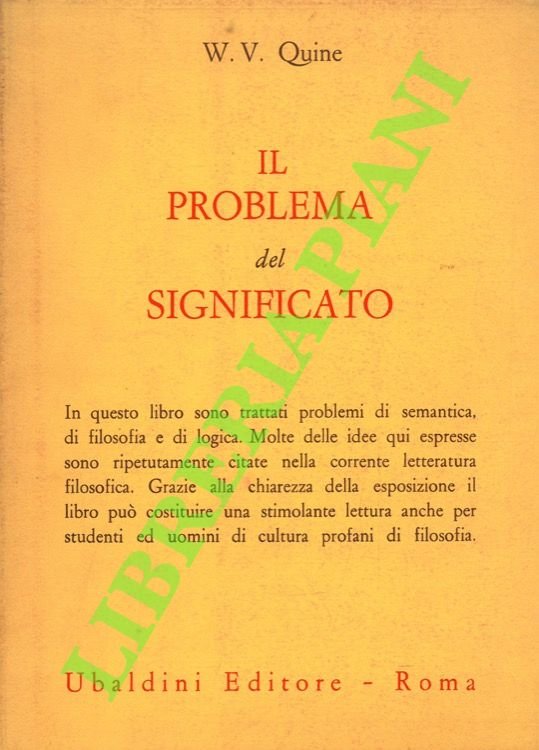 Il problema del significato.