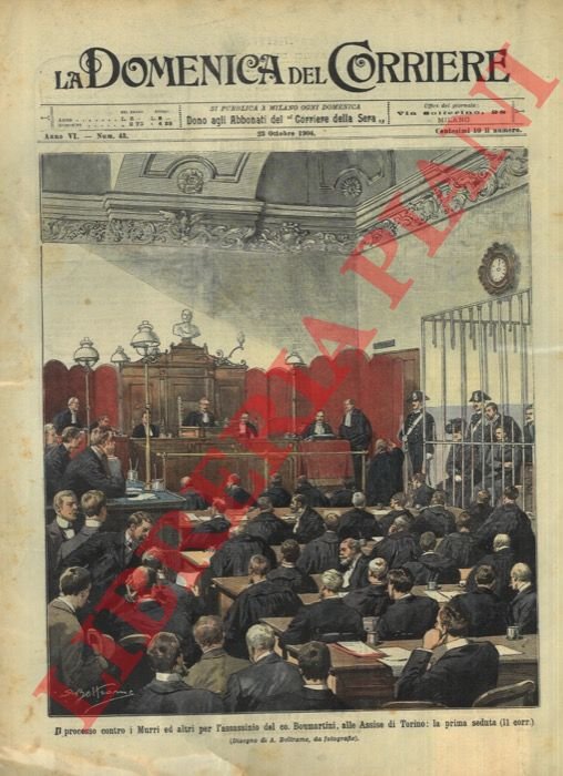 Il processo contro i Murri alle Assise di Torino.