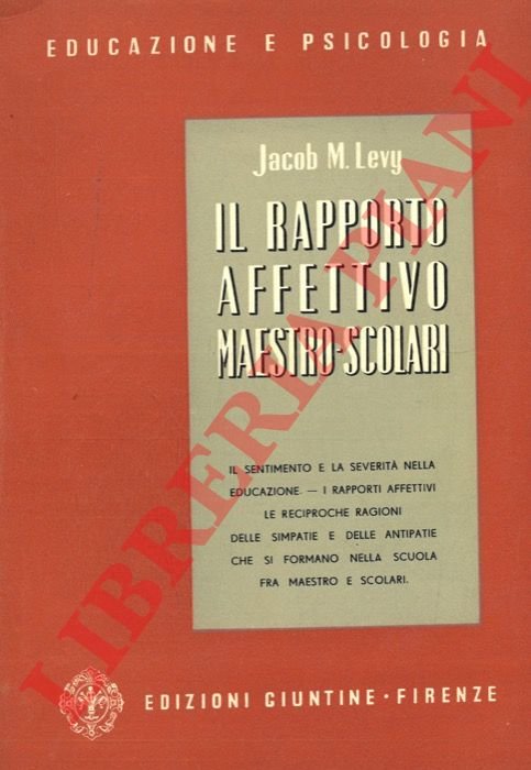 Il rapporto affettivo maestro-scolari.