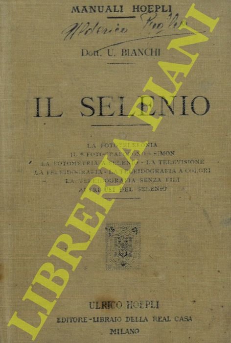 Il selenio. La fototelefonia. Il "fotografofono" Simon. La fotometria a …
