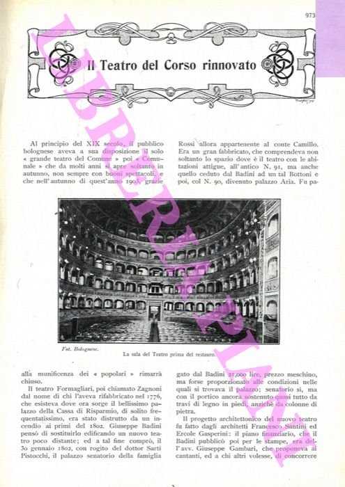 Il Teatro del Corso rinnovato.