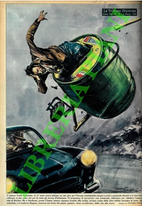 Il tedesco Franz Kaminsky, durante l'attraversata a piedi dell'Europa con …