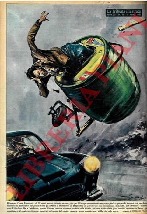 Il tedesco Franz Kaminsky, durante l'attraversata a piedi dell'Europa con …