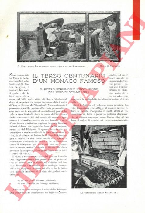 Il terzo centenario d'un monaco famoso. D. Pietro Perignon e …