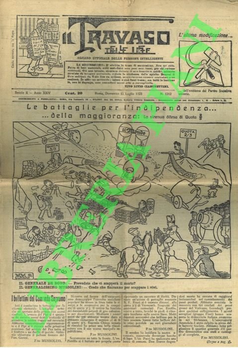 Il Travaso delle idee. Organo ufficiale delle persone intelligenti.