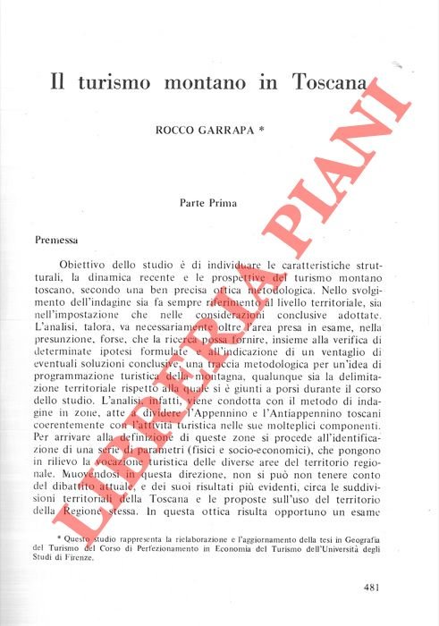 Il turismo montano in Toscana.