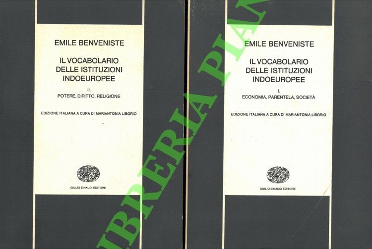 Il vocabolario delle istituzioni indoeuropee.
