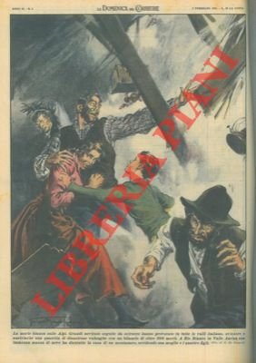 Immensa massa di neve distrugge la casa di un montanaro, …