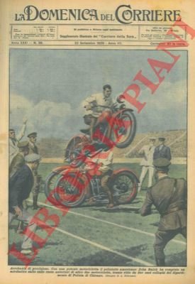 In America dimostrazione di salto acrobatico con una motocicletta.