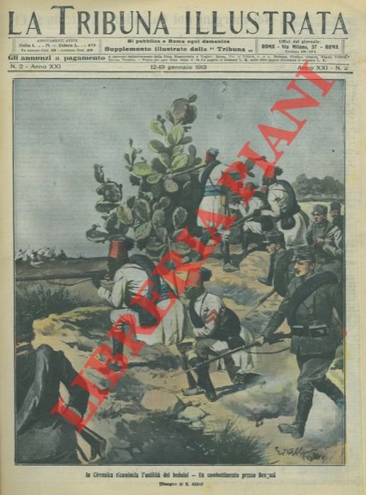 In Cirenaica ricomincia l'ostilità dei beduini. Un combattimento presso Bengasi.