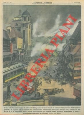 In seguito ad un terremoto sottomarino, un' enorme muraglia d'acqua …